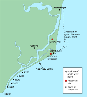 Orford Ness Map (UK)