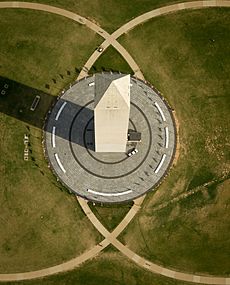 Overhead view of Washington Monument