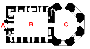 Sandsfoot Castle plan - labelled