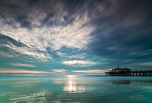 Santa Monica pier, dusk