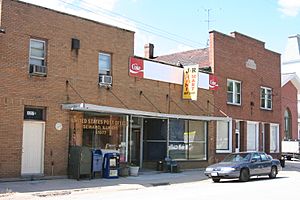 Former post office and buildings on the main street