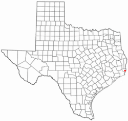 Location of West Orange in Texas