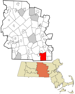 Location in Worcester County and the state of Massachusetts.