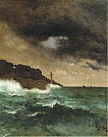 Alfred Stevens-Lighthouse at dusk