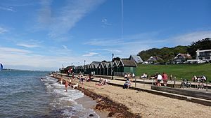 Gurnard beach in August 2012