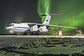 Ilyushin Il-76MD-90A with aurora and meteor