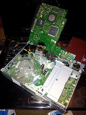 Inside a LTO tape drive