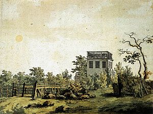 Landscape with pavilion