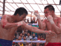 Lethwei fight in Myanmar