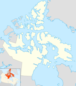 Map showing the location of Penny Ice Cap
