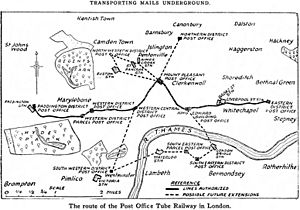 London Post Office Railway Map