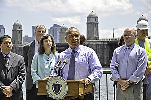 Longfellow Bridge, Governor Patrick, June 21, 2010 (4721712441)