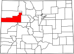 State map highlighting Garfield County