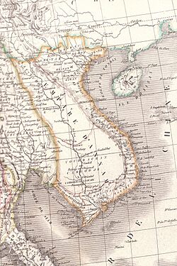 Map of Vietnam 1829