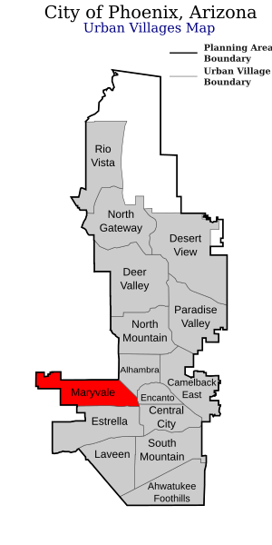 Maryvale Urban Village within Phoenix.