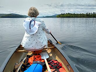 Schroon Lake as seen from a canoe.