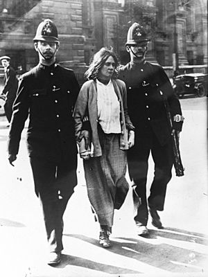 Suffragette arrest, London, 1914