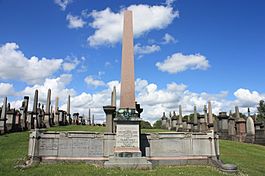 The grave of Alexander Stephen and family, Glasgow Necropolis