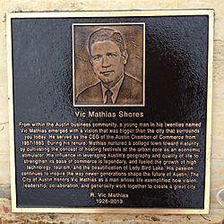 Vic Mathias Plaque