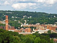 Western approach to Waterbury CT