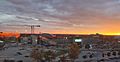 Faurot Field sunset skyline