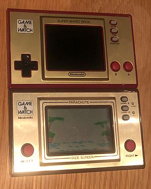 Game & Watch Super Mario Bros and Parachute comparison