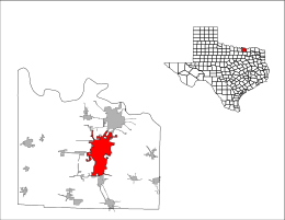 Location of Sherman, Texas