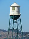 Hayward water tower, California.jpg