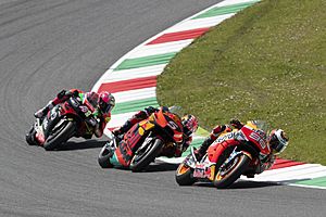 Jorge Lorenzo, Johann Zarco and Aleix Espargaró 2019 Mugello