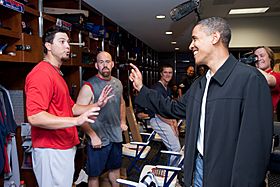 Josh Beckett Kevin Youkilis Barack Obama