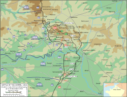 Map of the Battle of the Somme, 1916.svg