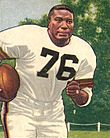 Marion Motley, American football fullback, on a 1950 football card