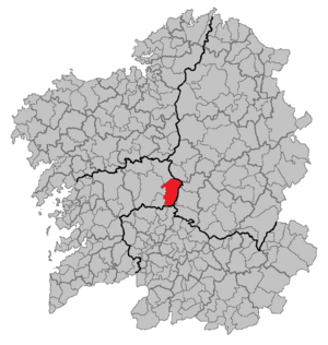 Situation of Rodeiro within Galicia