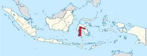 Location of South Sulawesi in Indonesia