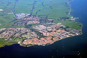 Aerial view of Edam-Volendam