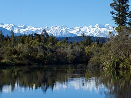 View across Ōkārito Lagoon