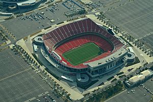 Aerial view of Arrowhead Stadium 08-31-2013