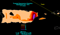 Christine 1973 rainfall