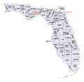 Florida counties map