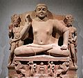 Kimbell seated Buddha with attendants, Mathura