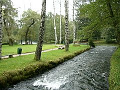 River Bosna at Vrelo Bosne Park in Sarajevo