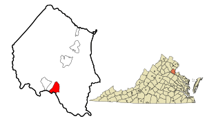 Location in Stafford County and the state of Virginia.