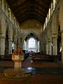 The baptismal font and the Chancel of St Margaret's Church - geograph.org.uk - 1389209