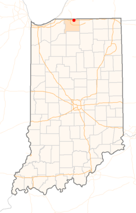 Location in the state of Indiana