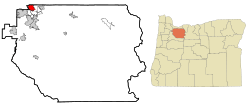 Location in Oregon