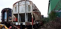 Grain wagon at Kirkland in siding.jpg