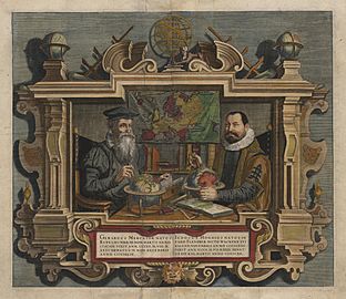 Hondius Portrait of map-makers