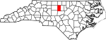 State map highlighting Alamance County