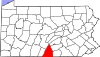 State map highlighting Franklin County