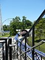 Millennium Force train coming out of tunnel